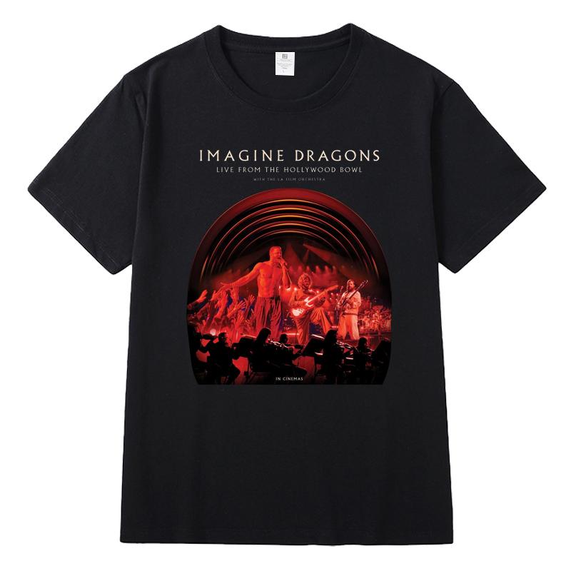 2025 Imagine Dragons Concert Support Around LOOM The Same Short-sleeved T-shirt Men's and Women's Clothing High Quality