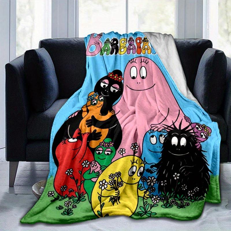 1pc, Barbapapa Throw Blanket, Soft & Cozy Blanket for Friends, Home Decor, Couch Cover, Travel, Camping, Office Nap, Gift IdeaB011