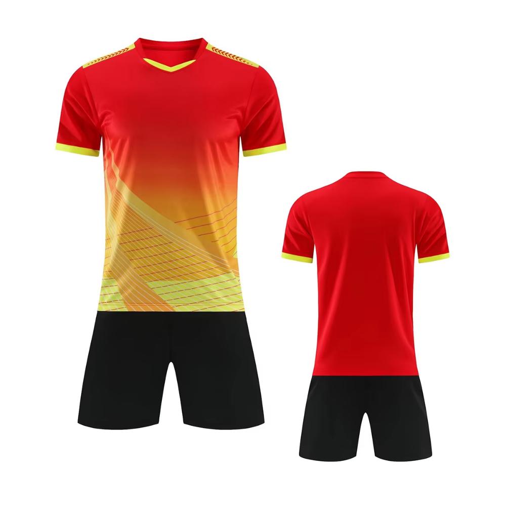 Voetbaltenue maatwerk Voetbaltrainingsshirt Groene kleding Volwassenen en Kinderen Voetbalkleding tenues Sets Korte Mouw
