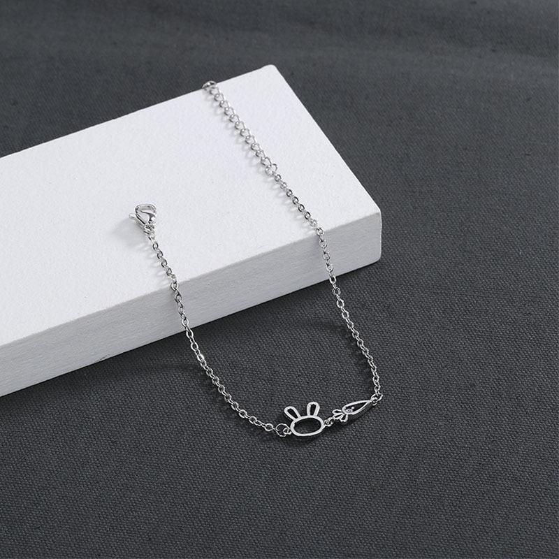 Diamond-encrusted Bunny Carrot Girlfriend Bracelet Japanese and Korean Cute Girl Heart Mori Hollow Design Bracelet