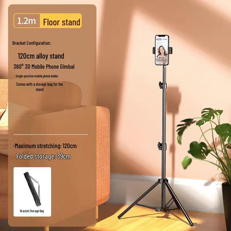 Multifunctional Phone Holder & Tripod with Fill Light for Live Streaming, Photography, and Selfies