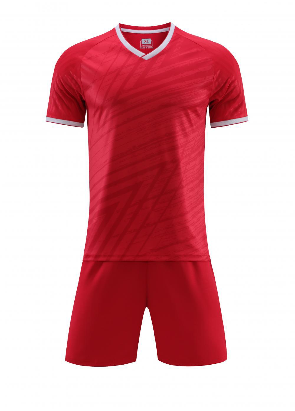 

Summer Soccer Uniform Set Boys Adult Competition Training Team Uniform Sportswear Short Sleeve Soccer Jersey 6329 4XS красный