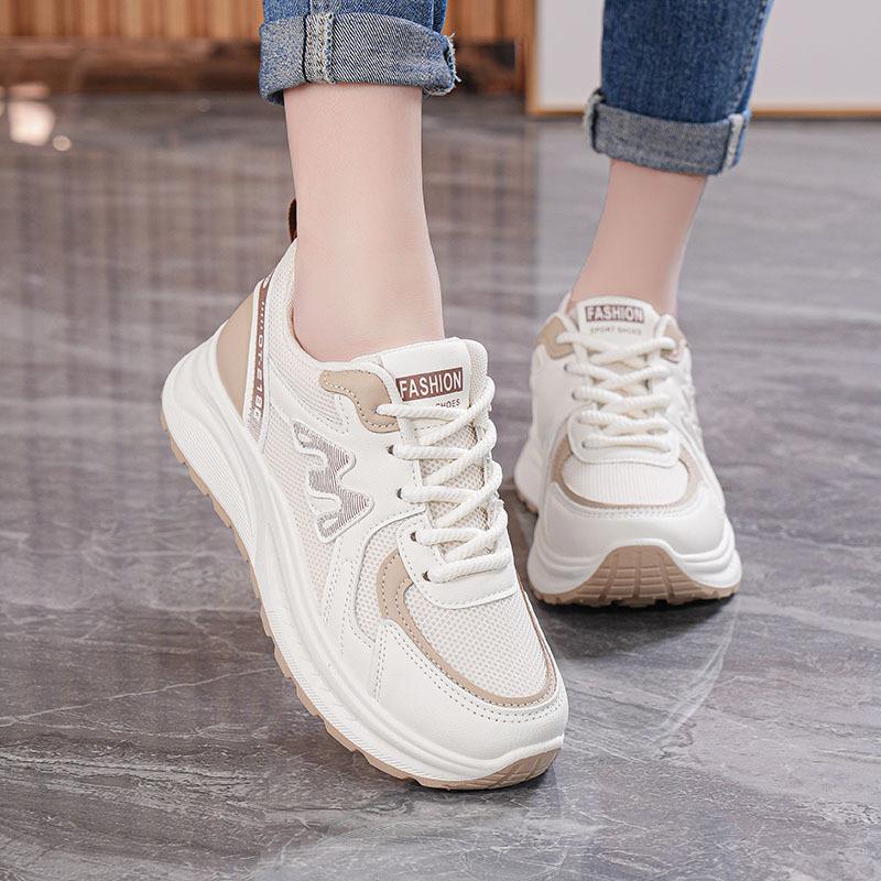 Thick-soled 22 New Spring and Summer Sports and Leisure Shoes Breathable and Heightened Lightweight Soft Baseplate Shoes