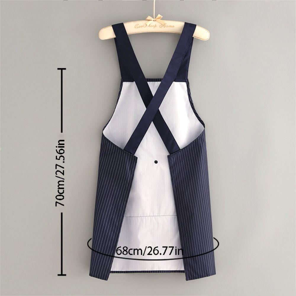 Waterproof Household Work Apron X-Back Dishwashing Cleaning Apron Waiter Sleeveless Apron  BBQ
