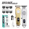 Rechargeable Silent Electric Hair Clipper with Digital Display - Edge & Oil Head, Ideal for Home Use & Hair Salons.