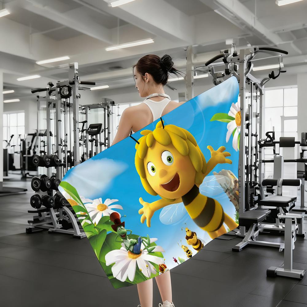 Cartoon M-Maya the Bee Cute Towel Shower Sauna Travel Spa Quick Dry Gym Accessories Soft Large Beach Towels