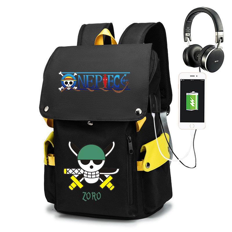 One Piece Luffy Anime Backpack: Large Capacity for Boys and Students (Elementary To High School), Korean Style