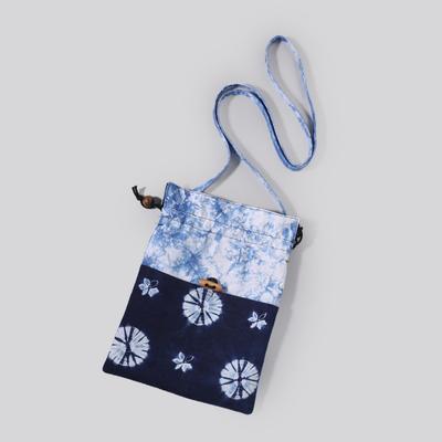 Ethnic-style Tie-dyed Crossbody Bag, Ancient-style Large-capacity Handcrafted Storage Bag, Mobile Phone Case