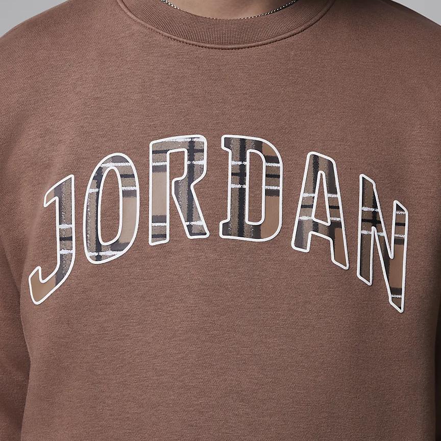 Jordan Brooklyn Essentials Fleece Crewneck Sweatshirt Kids Sweatshirt Dark-Brown HQ7091-258