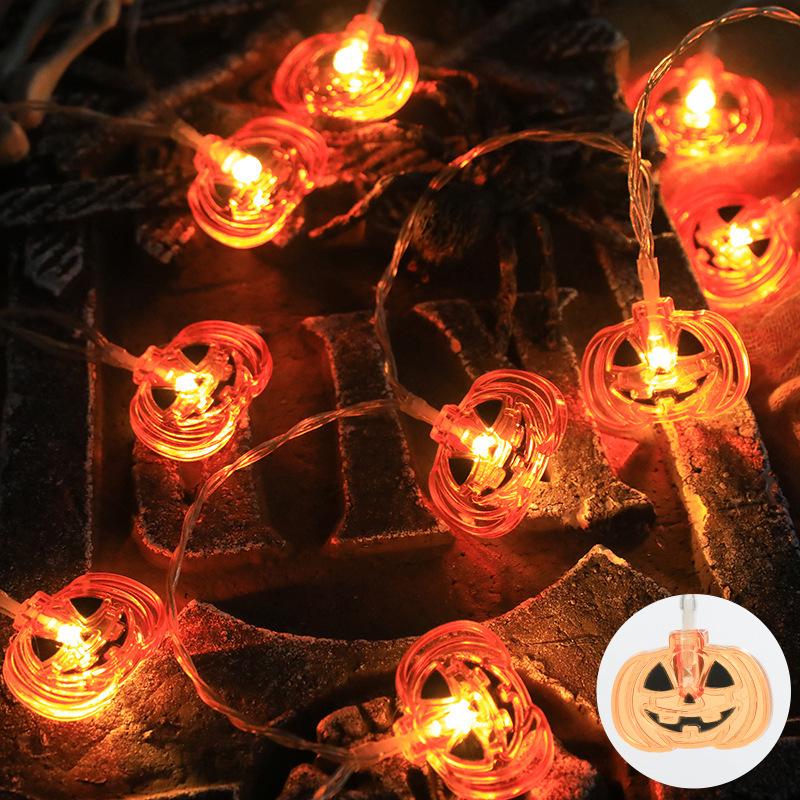 Halloween Pumpkin & Ghost String Lights for Outdoor Decoration and Party Atmosphere