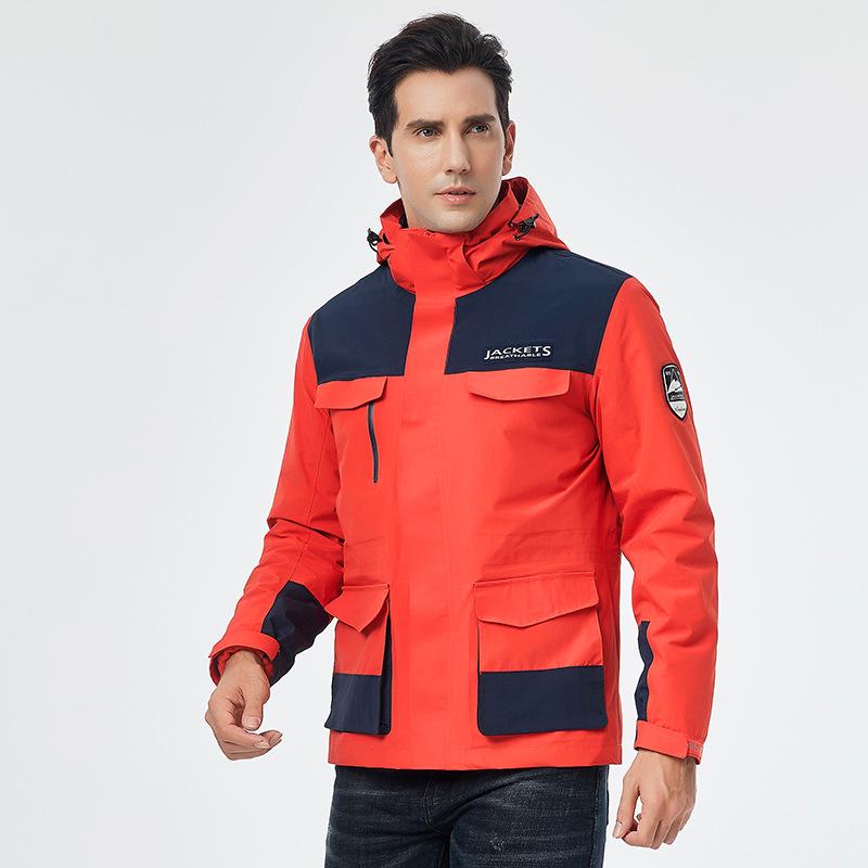 Unisex Winter Windproof Jacket with Fleece Liner - Detachable 3-in-1 Set