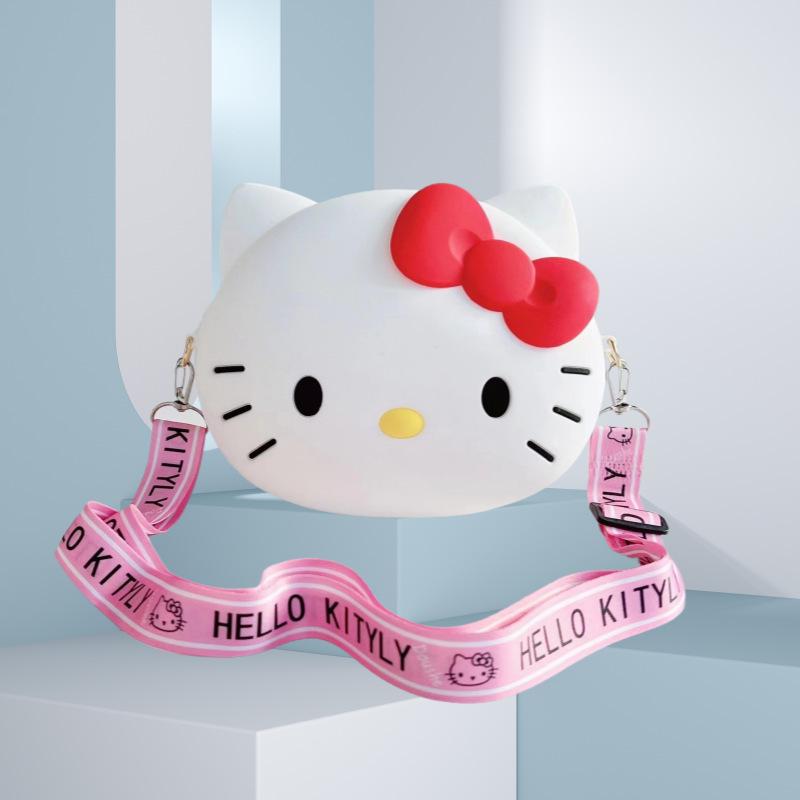 

Летняя детская милая мультяшная сумка через плечо Hello Kitty 2022 - силиконовая сумка для перекусов для мальчиков и девочек