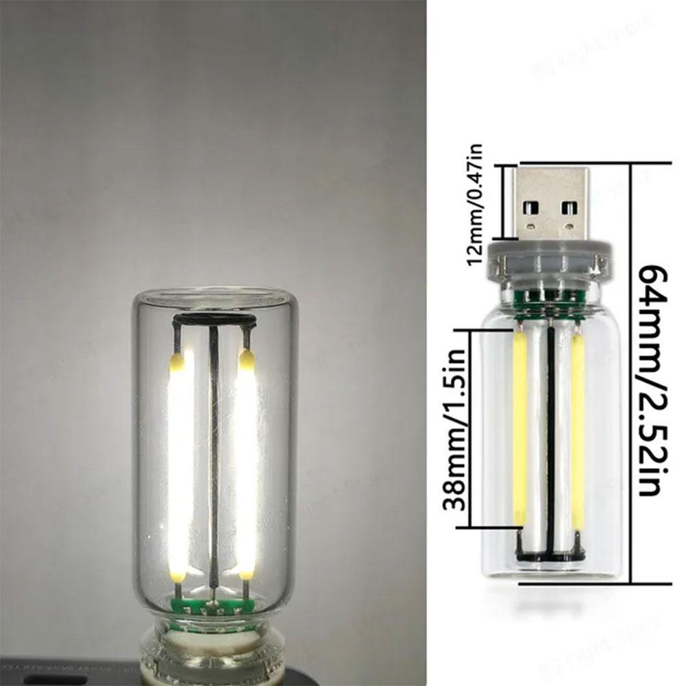 

Car Atmosphere Light Touch Bedside Usb Night Light Led Glass Bottle Bottom Touch Switch Mini Dc5V Usb Interface Decoration Lamp