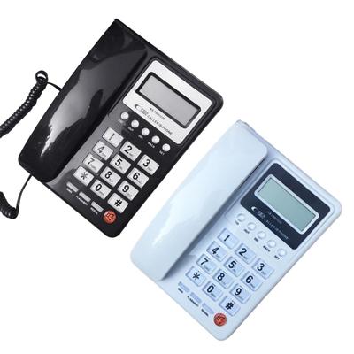 KX-8001 Telefone Inglês com Identificador de Chamadas Telefone de Botões Grandes Sem Bateria para Casa Escritório Telefone Fixo Simples