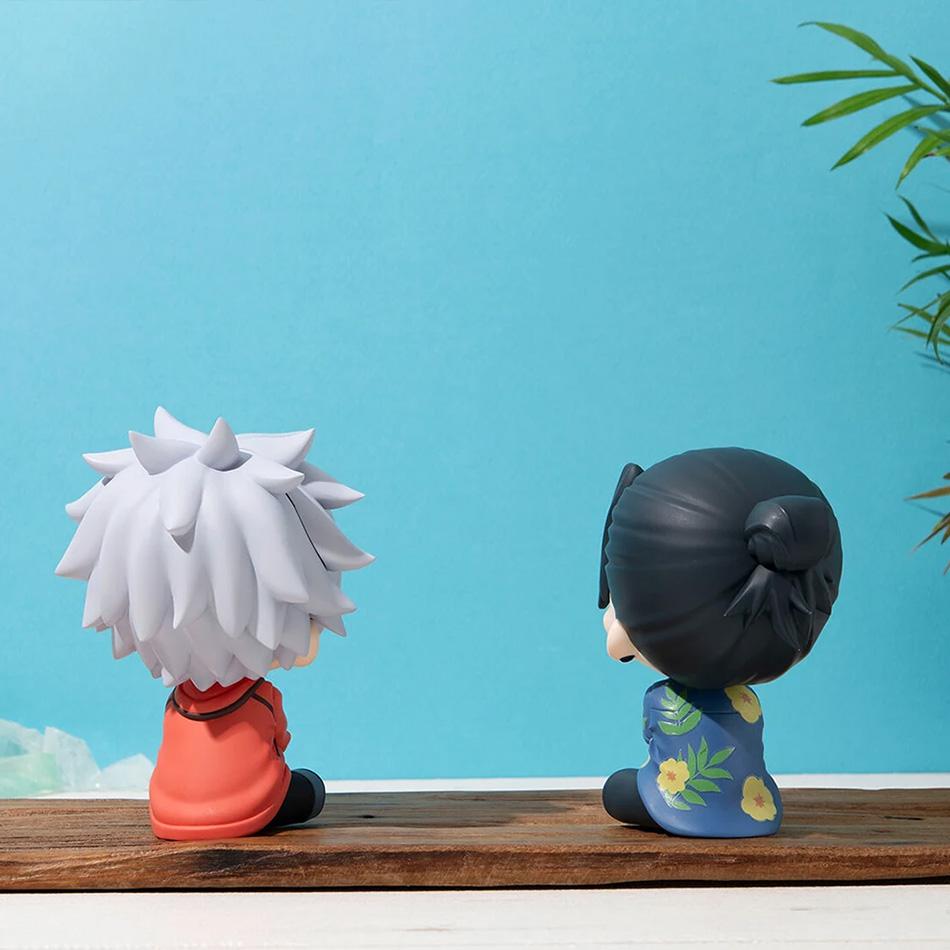 HOT Anime JJK Figure Summer Gojo Satoru Action Figures PVC Mini Edition Models Geto Suguru Figurine JJK Beach casual wear Durable Gifts