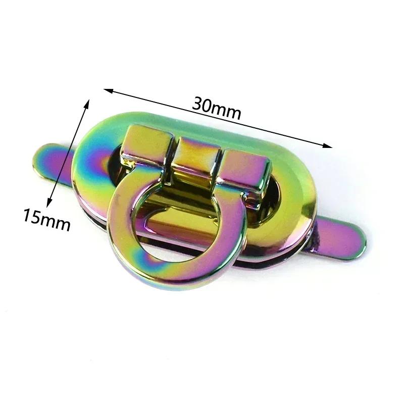 Meetee 2/5/8 Bucăți Cataramă Metalică Colorată cu Blocare pentru Geantă de Mână Portofel Cutie de Monede Cataramă Padlock Decorativ Accesorii Hardware Înlocuibile pentru Genți