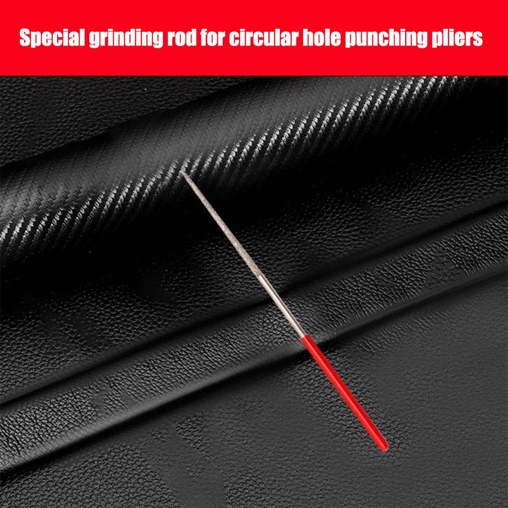 Leather Hole Punch,Heavy Duty Revolving Eyelet Punch and a Hole Grinding Rod,Handy Belt Drilling Tool