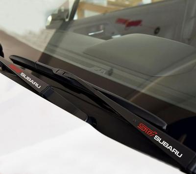 STI Subaru Wiper Stickers for and and Waterproof Levorg, WRX, Outback, BRZ, Forester, G4, Crossover, XV. Stylish, Heat-Resistant, Reflective,
