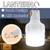 Portable LED travel light bulb with hook, USB rechargeable emergency work light, handheld floodlight lantern