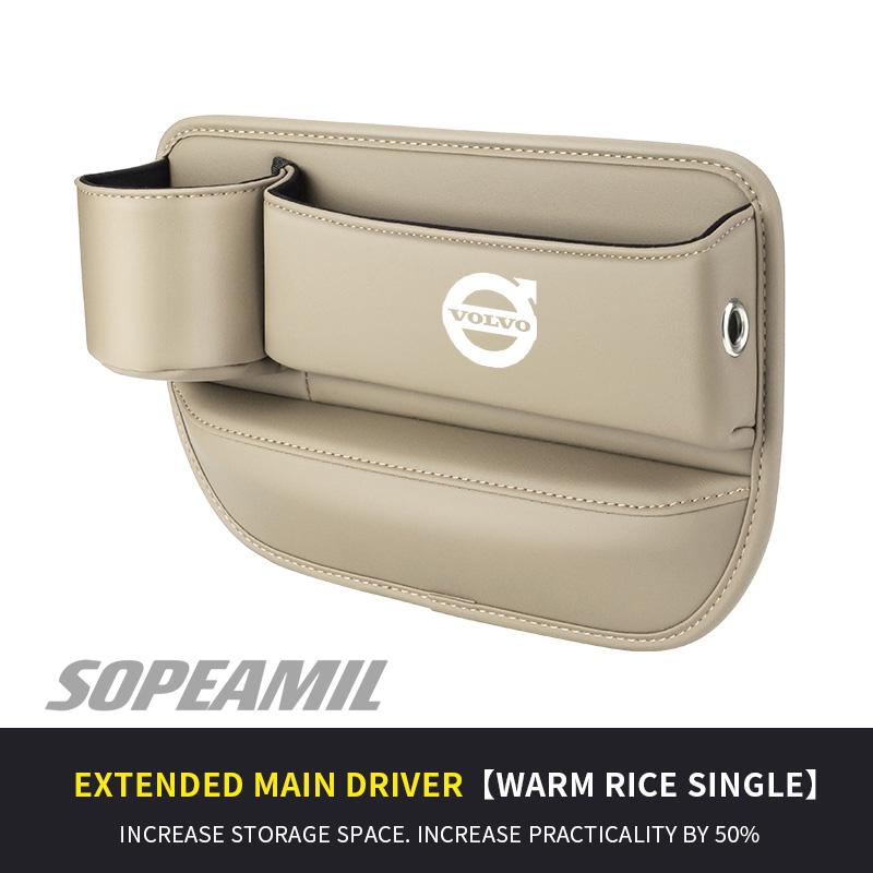 For Volvo XC40 XC60 XC70 XC90 C30 C70 S40 S60 S80 S90 V40 V50 V70 EX40 Bil Lær Sete Mellomrom Sprekk Koppholder Oppbevaringsboks