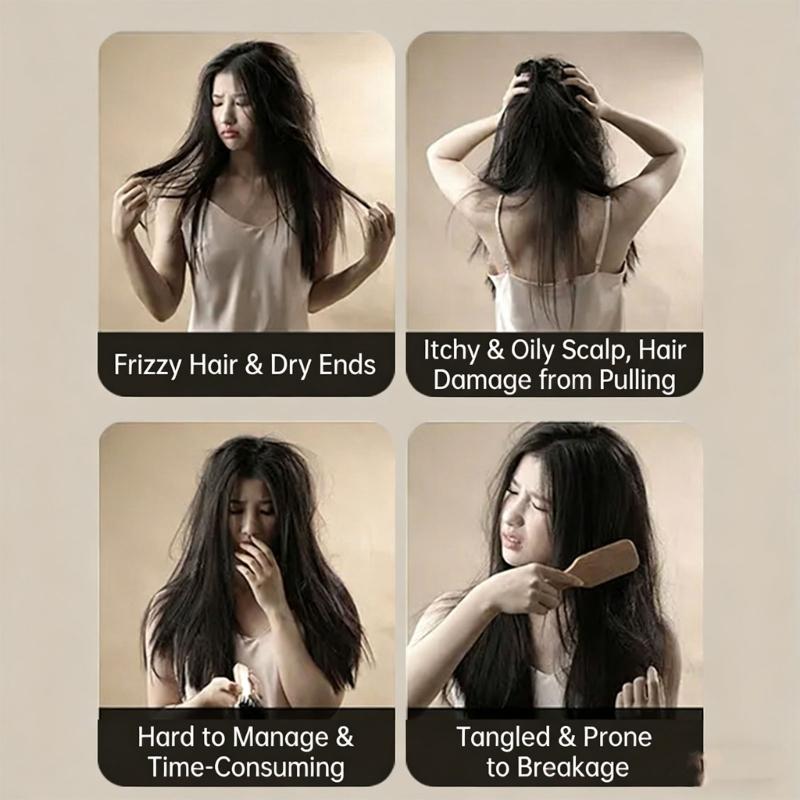 Portable Straightening Comb With Auto Shut Off Feature And Ceramic Coated Plates For Damage Free Hair Care