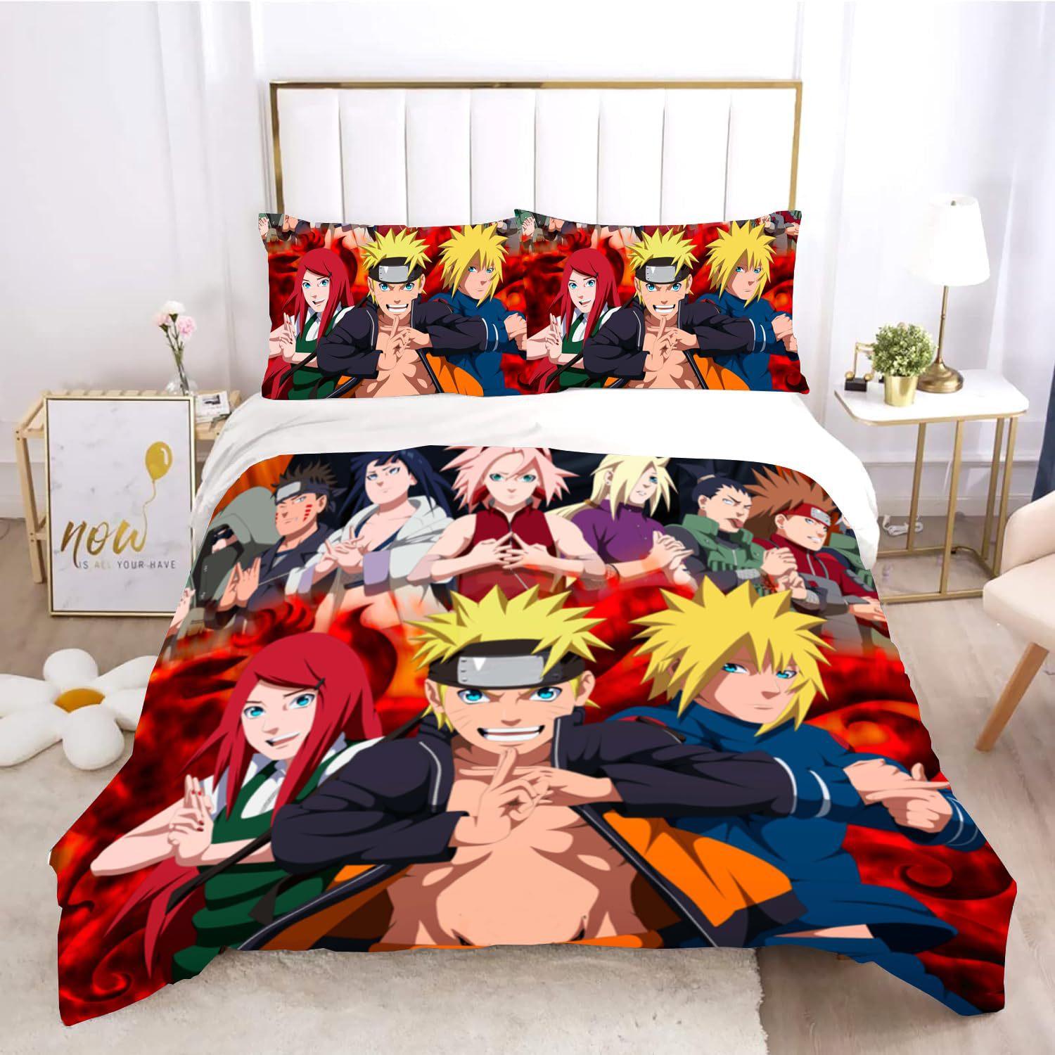 Animation character three-piece quilt cover 3D digital printing bedding set bed cover EU single 135*200