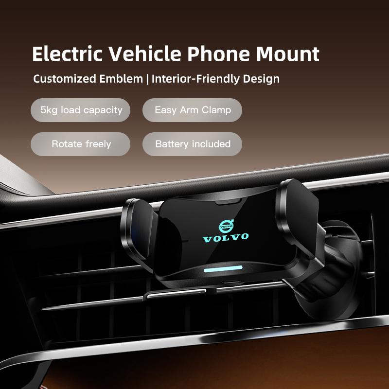 Alloy Material Car Electric Vehicle Mounted Phone Holder For Volvo XC60 S60 V40 V50 V60 S80 S40 C30 AWD C70 S40 S60 S80 S90 T6 V
