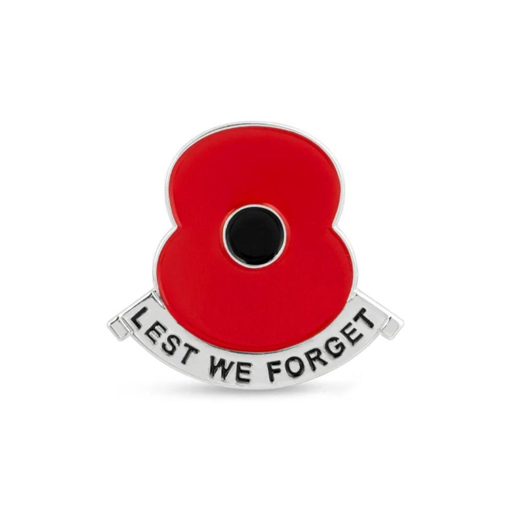 

Lest We Forget Anzac Flower Brooch With Electroplated Alloy For Remembrance And Unisex Use