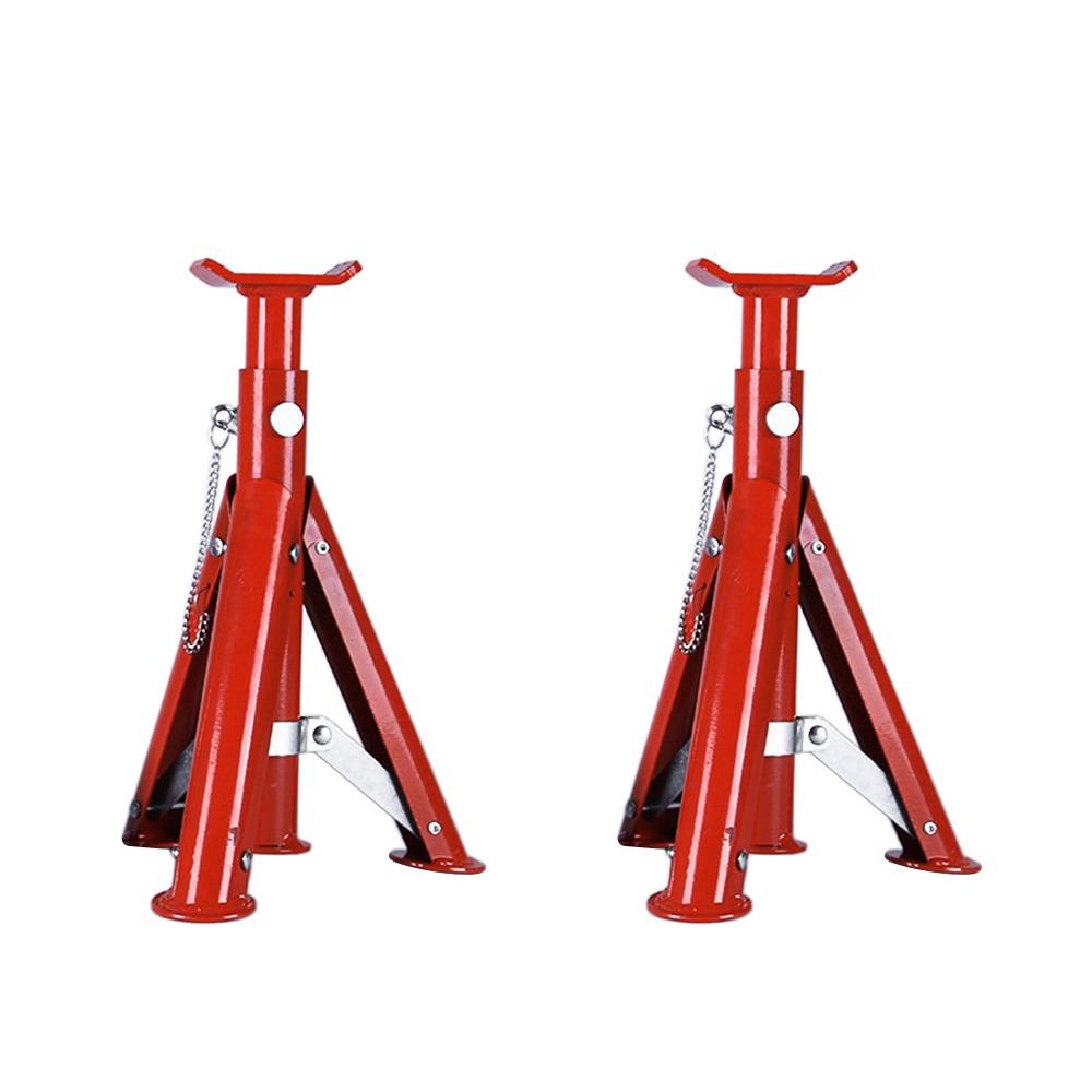 2/3 Ton Capacity Jack Stands Red Security Bracket Foldable Jack Stands Telescopic Design Adjustable Level Car Axle Jack Stands
