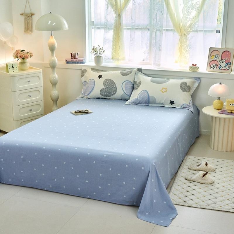 Cotton bed sheet single piece 100 cotton quilt single twill student dormitory single double household pure cotton pad manufacturer wholesale