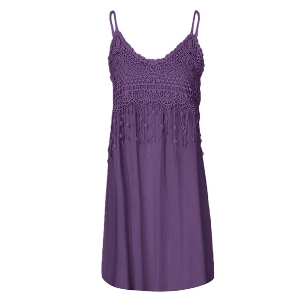 Women's Fashion Sleeveless Summer Tassel Cotton Fashion Long Dress