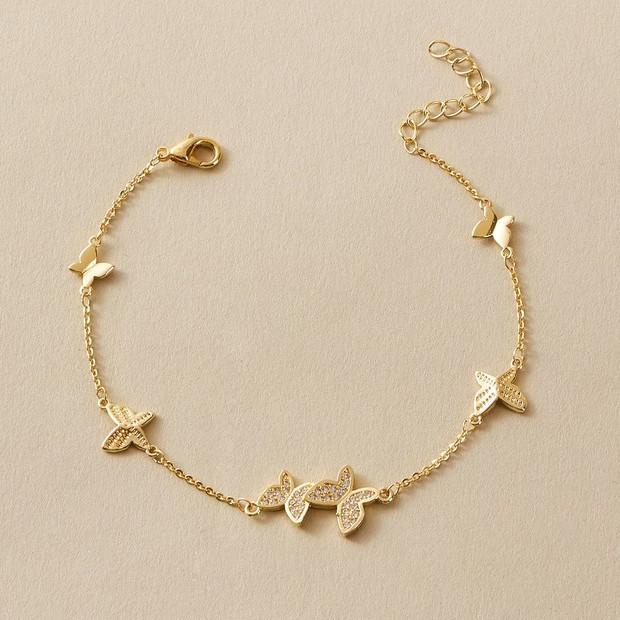 

Элегантный геометрический браслет с цирконами для женщин - Модные украшения в корейском стиле