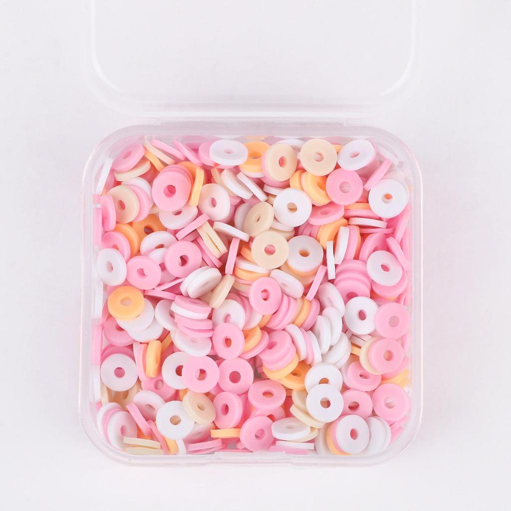 500pcs 6mm Clay Beads Slice Polymer Clay Spacer Beads Chip Disk Round Heishi Beads For Jewelry Making DIY Handmade Accessories