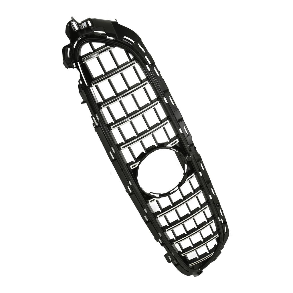 For Panamericana GT   Grille With Camera Holes Replacement for   EClass W213 C238  13 Facelift 2021+(Gloss Black )