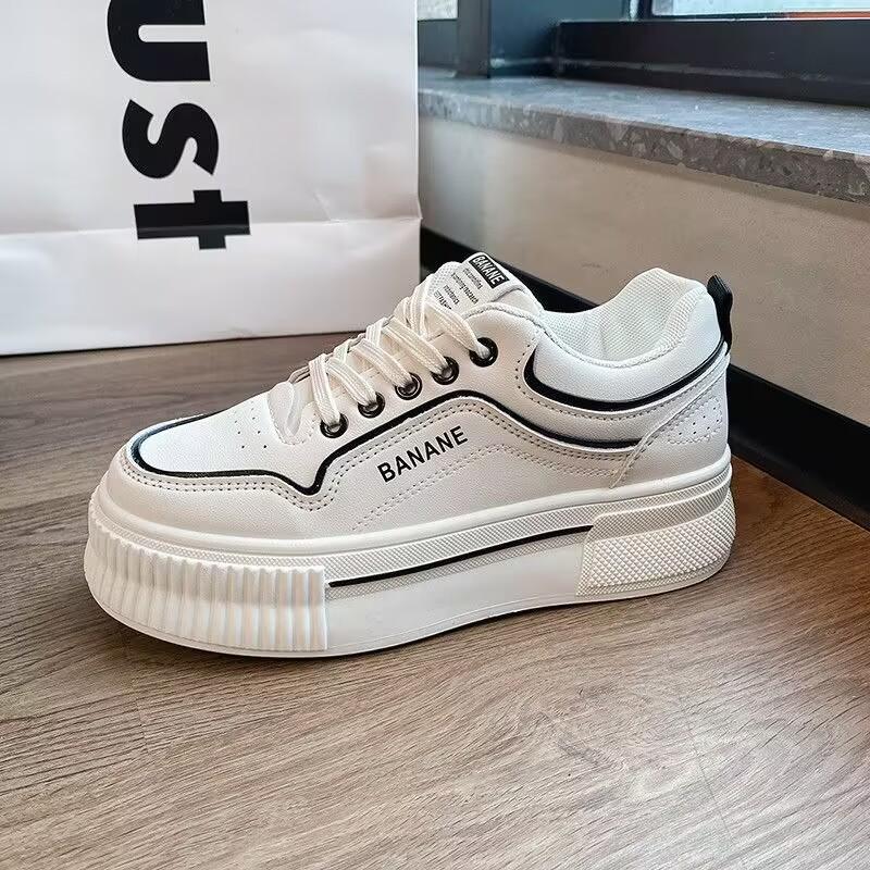 

Thick-soled heightening sneakers ins tide spring and autumn super fire port style chic student muffin list 35 белый