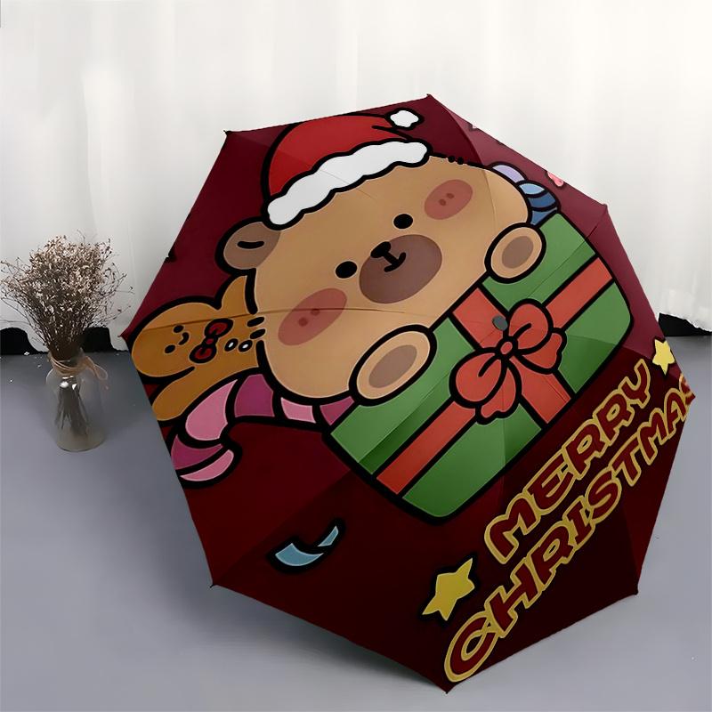 Reiseregenschirm mit Capybara-Motiv - 8 Rippen, Automatisches Öffnen und Schließen, Tragbares faltbares Design, Kompakter und stilvoller Schirm für unterwegs