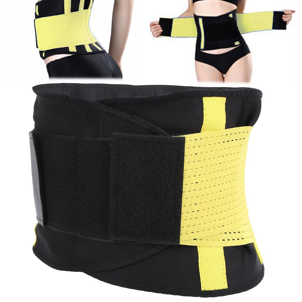 Women\'s Slimming Waist Belt Sports Waist Trimmer Yellow Slimming Body Shaper Belt