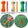 4M Length Reflective Camping Guy Lines with Adjuster Tensioner Adjustment Buckles  Tarp Canopy