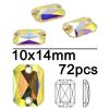 Yanruo AB Color Sew on Glass Crystal Sewing  Rhinestone Crystal Flat Back Rhinestone for Dresses