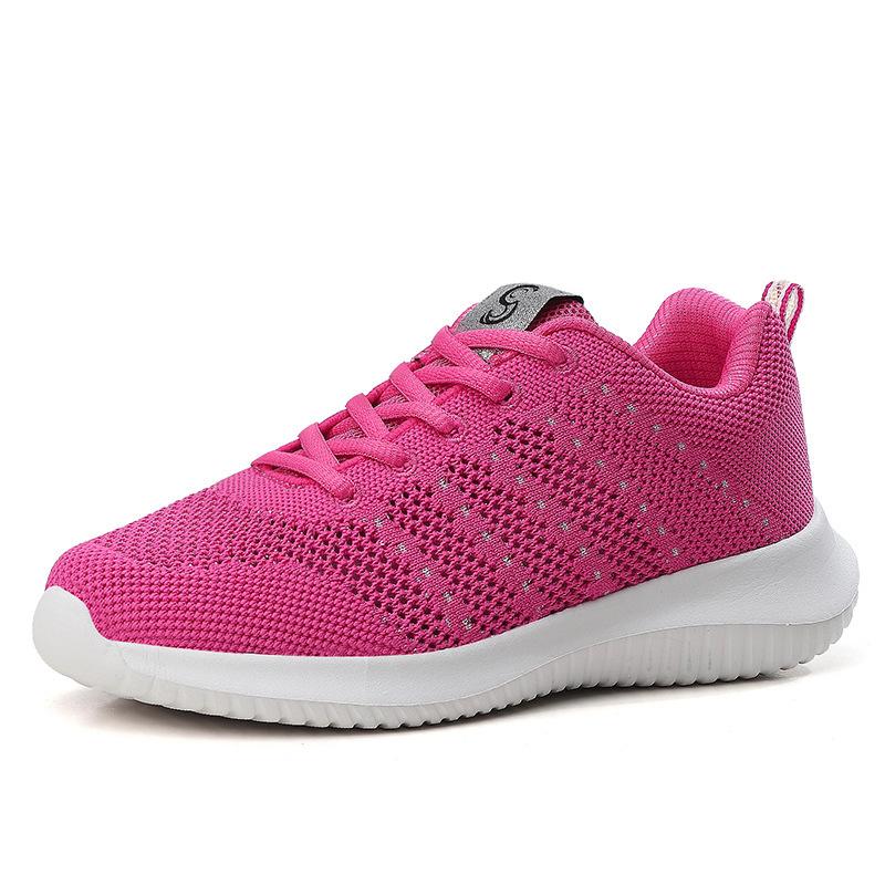 Baskets femmes printemps et été nouvelles chaussures tendance maille tissée volante chaussures blanches chaussures en filet enfant décontracté