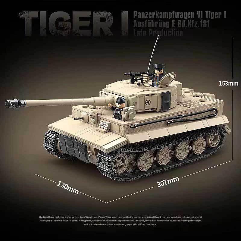 Premium-Quality 100233 Superior-Grade German High-Standard Tiger Military-Themed High-Standard Armored Transport Vehicle Afv First-Class