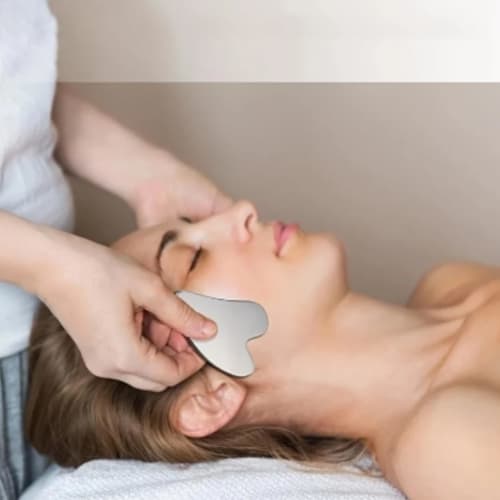 YOSHICA Gua Sha Lift-Up Massager, High-Purity Terahertz, for Face, Body, and Scalp Massage, Skin Care, Home Beauty Treatment, Acupressure Effect, Full
