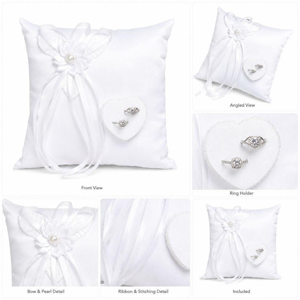 Handmade Bridal Ring Cushion Polyester Wedding Ring Holder Wedding Ring Pillow  Engagement Ceremony