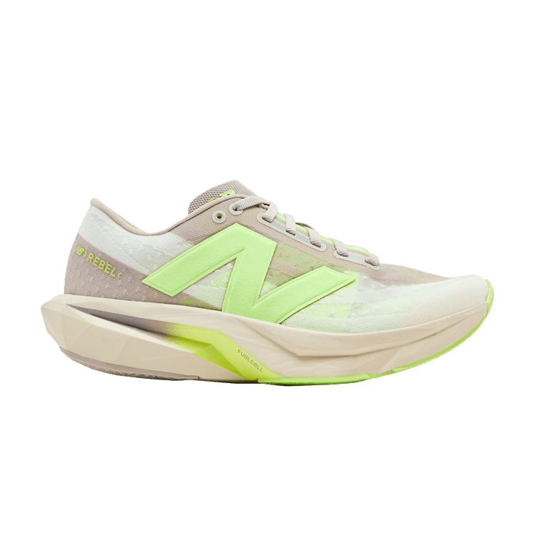 New Balance Wmns FuelCell Rebel v4 Moonrock Bleached Lime Glo 35