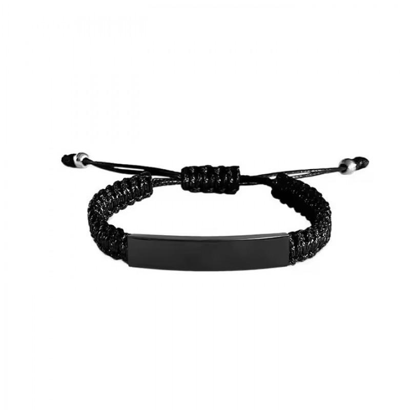 Adjustable Titanium Steel Bracelet With Smooth Blank Tube Design Men Women Geometric Style DIY Engraving Compatible