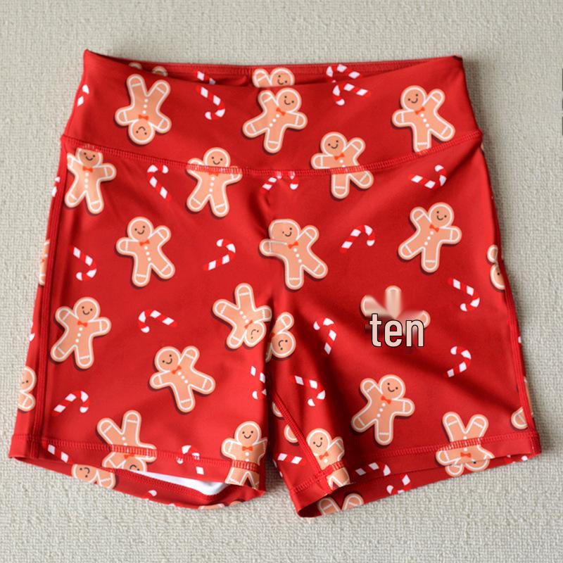 New European & American Fashion High-Waisted Elastic Yoga Shorts