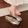 Fashion single shoes 2025 summer new round head shallow mouth Korean version small fresh flat shoes Doudou shoes women's shoes