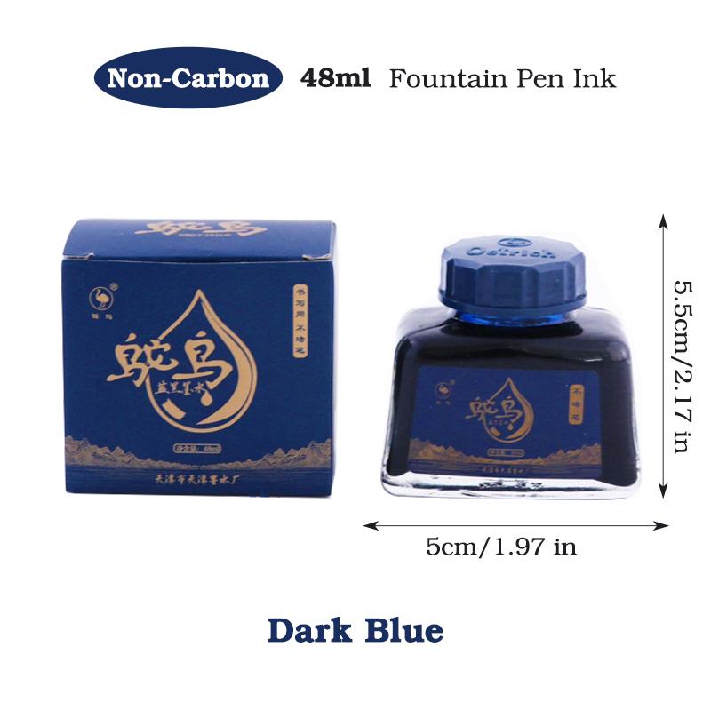 

4 Colors Non-Carbon 48ml Bottle Fountain Pen Ink,Black, Blue, Red,Dark Blue,Non-Erasable, Office And School Supplies темно-синий