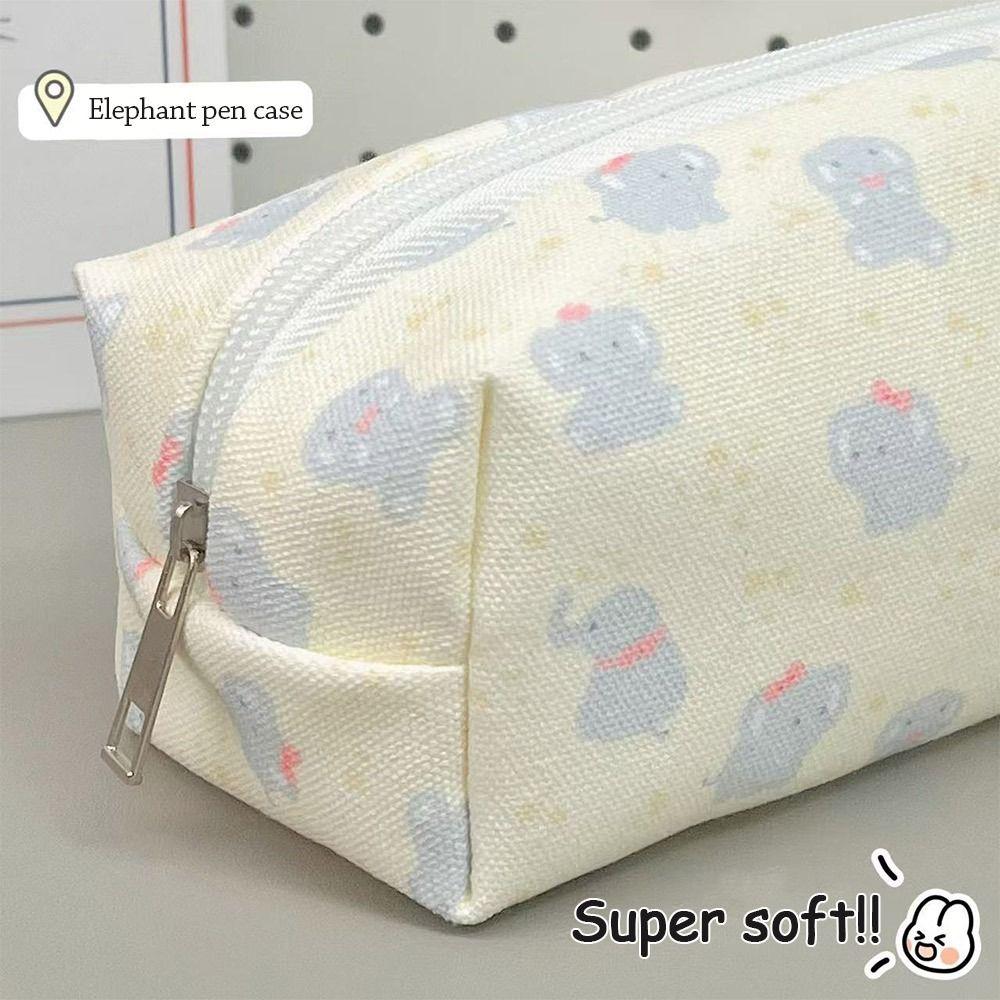 Large Capacity Pen Bag Little Elephant Pencil Case Cute Stationery Organizer  for School Office