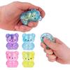 Mini Glitterbamse Klemmeleke Stresslindring Gjennomsiktig Bamse Stress Sukkerkule Sanseleke Myk Sakte Stigende Dekompresjon Fidget-leke